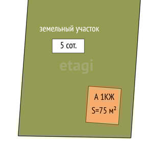 Дом 75м², 1-этажный, на длительный срок,