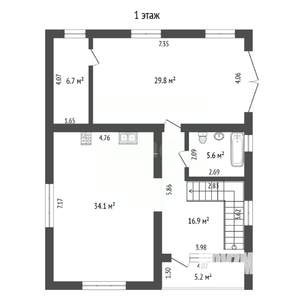 Дом 214м², 2-этажный, на длительный срок,