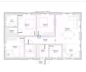 Коттедж 94м², 1-этажный, участок 5 сот.