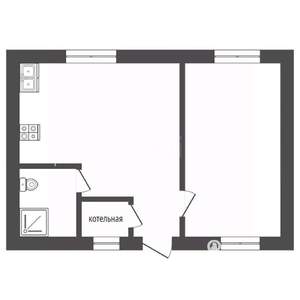 Дом 44м², 1-этажный, участок 8 сот.