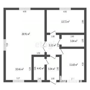 Дача 90м², 1-этажный, участок 6 сот.