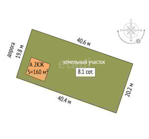 Дом 160м², 2-этажный, участок 8 сот.