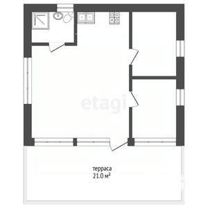 Дом 55м², 1-этажный, участок 8 сот.