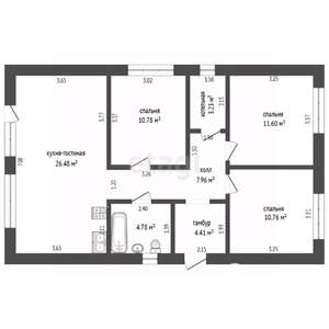 Дом 85м², 1-этажный, участок 5 сот.