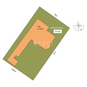 Дом 700м², 3-этажный, участок 16 сот.