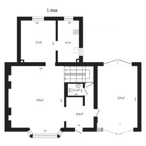 Коттедж 258м², 3-этажный, участок 6 сот.