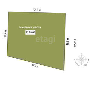 Дом 60м², 2-этажный, участок 12 сот.