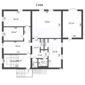 Дом 390м², 2-этажный, участок 7 сот.