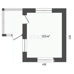 Дом 20м², 1-этажный, участок 5 сот.
