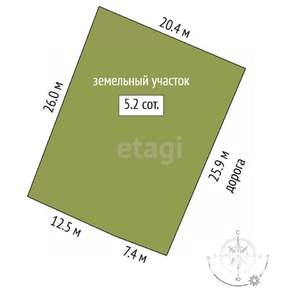 Дача 20м², 1-этажный, участок 5 сот.