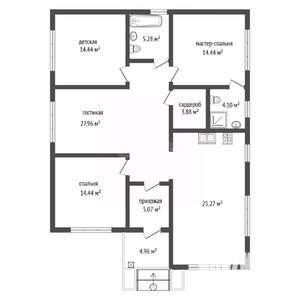 Дом 120м², 1-этажный, участок 5 сот.