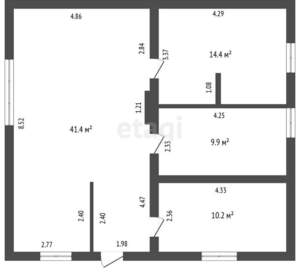 Дом 81м², 1-этажный, участок 6 сот.