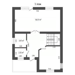 Дом 130м², 2-этажный, участок 7 сот.