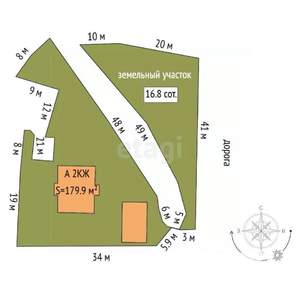 Дача 180м², 2-этажный, участок 17 сот.