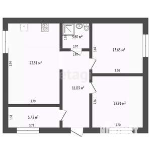 Дом 70м², 1-этажный, участок 5 сот.