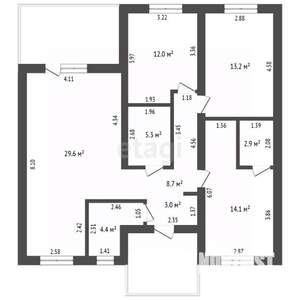 Дом 100м², 1-этажный, участок 8 сот.