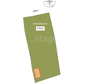 Дом 42м², 1-этажный, участок 6 сот.