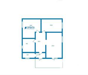 Дом 77м², 2-этажный, участок 6 сот.