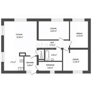 Дом 95м², 1-этажный, участок 10 сот.