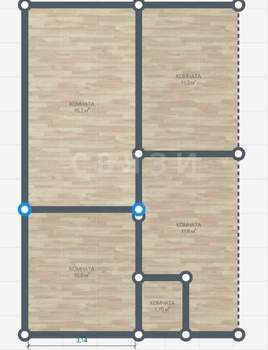 Дом 47м², 1-этажный, участок 5 сот.