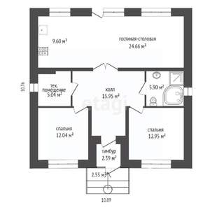 Дом 97м², 1-этажный, участок 10 сот.