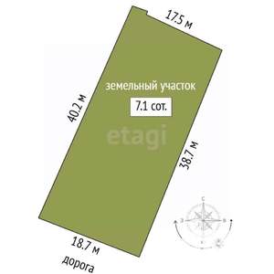 Дом 25м², 2-этажный, участок 7 сот.