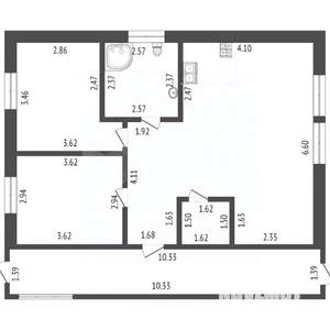 Коттедж 81м², 1-этажный, участок 3 сот.