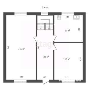 Дом 127м², 2-этажный, участок 4 сот.