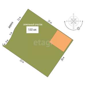 Дом 86м², 2-этажный, участок 5 сот.