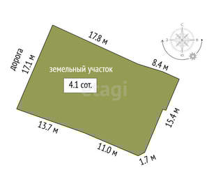 Дом 56м², 1-этажный, участок 4 сот.
