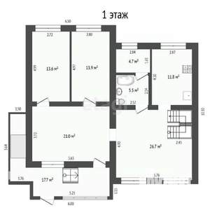 Дом 342м², 2-этажный, участок 11 сот.