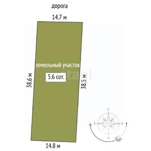 Дом 86м², 1-этажный, участок 6 сот.