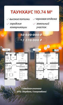 Дом 111м², 2-этажный, участок 3 сот.