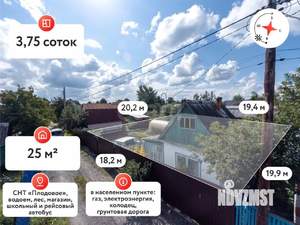 Дом 25м², 1-этажный, участок 4 сот.