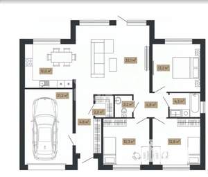 Дом 123м², 1-этажный, участок 6 сот.