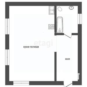 Дом 43м², 1-этажный, участок 5 сот.