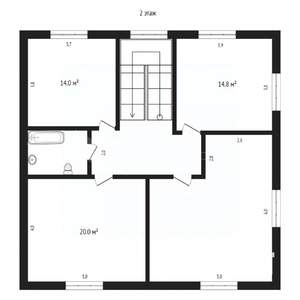 Коттедж 244м², 2-этажный, участок 6 сот.