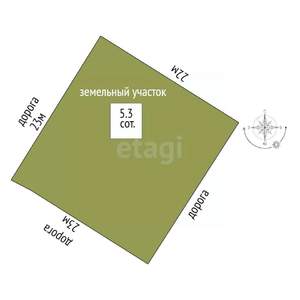 Дом 50м², 2-этажный, участок 5 сот.