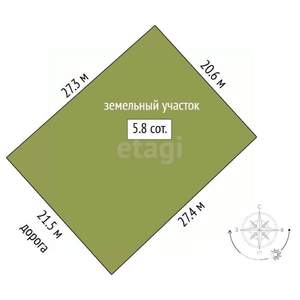 Дача 57м², 2-этажный, участок 6 сот.