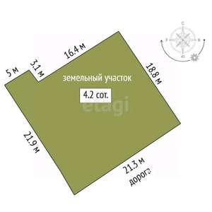 Дом 50м², 1-этажный, участок 5 сот.