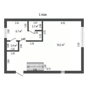 Дом 90м², 2-этажный, участок 8 сот.