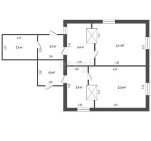 Дом 60м², 1-этажный, участок 17 сот.