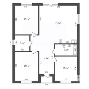 Дом 85м², 1-этажный, участок 6 сот.