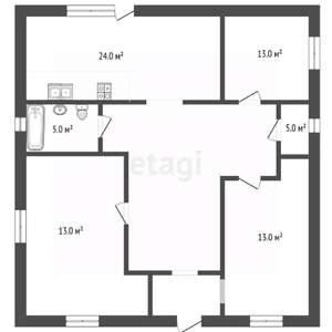 Дом 100м², 1-этажный, участок 7 сот.