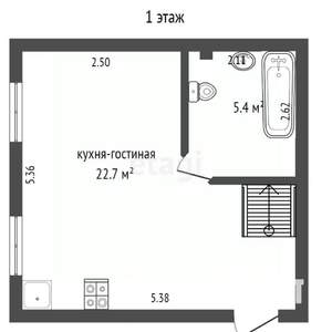 Дом 56м², 2-этажный, участок 5 сот.