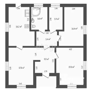 Дом 101м², 1-этажный, участок 5 сот.