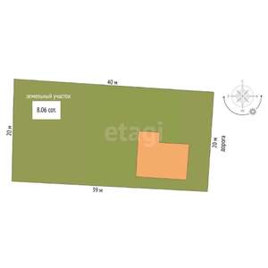 Дом 63м², 1-этажный, участок 8 сот.