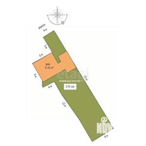 Дом 45м², 1-этажный, участок 3 сот.