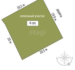 Дом 90м², 1-этажный, участок 4 сот.