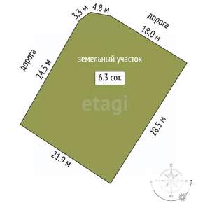 Дом 10м², 1-этажный, участок 6 сот.